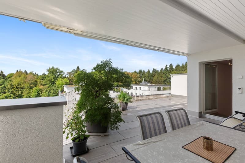 4.5-Zimmer-Attika-Maisonette - umgeben von Grün, gekrönt von Licht in Uitikon (4)