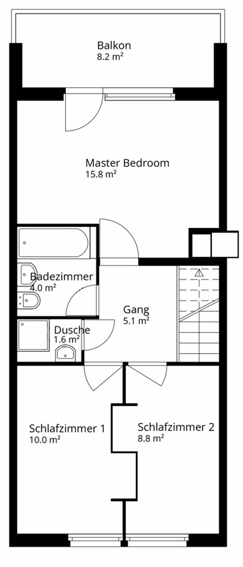 Grundriss Obergeschoss