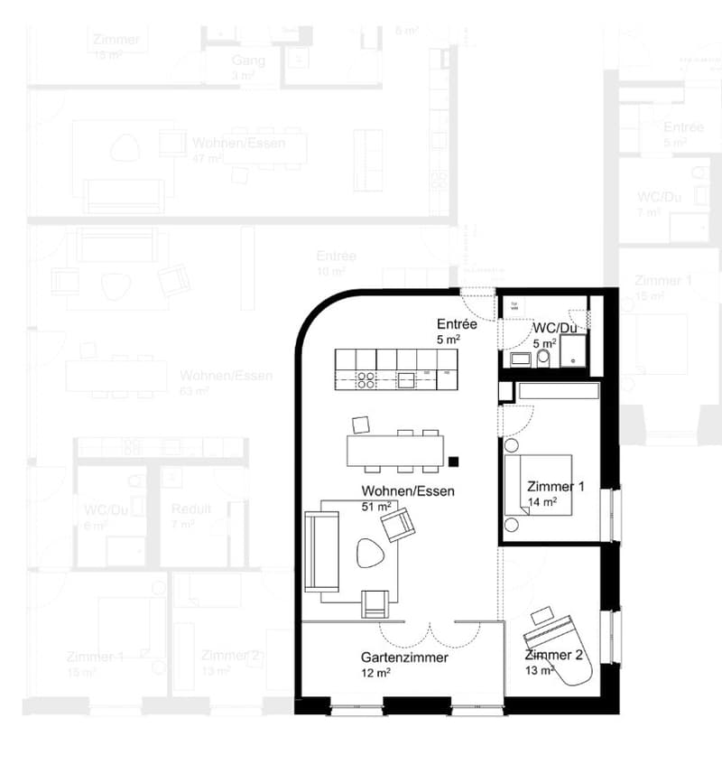 Erstvermietung - Grosszügige Wohnung mit Gartenzimmer (3)