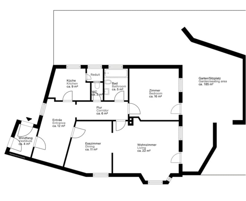 NEU! 1-Bedroom-Apartment mit Gartenterrasse am Zürichberg (10)
