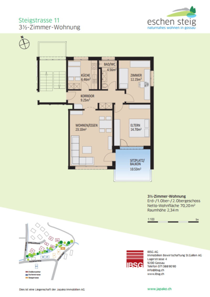 Schöne 3.5 Zimmer-Wohnung mit Sitzplatz (9)