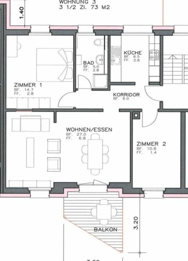 Grosszügige Wohnung an RUHIGER Lage (8)