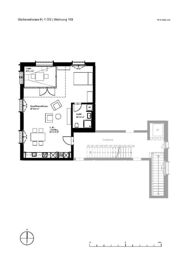 Studio apartment in the Arnegg city center development (6)