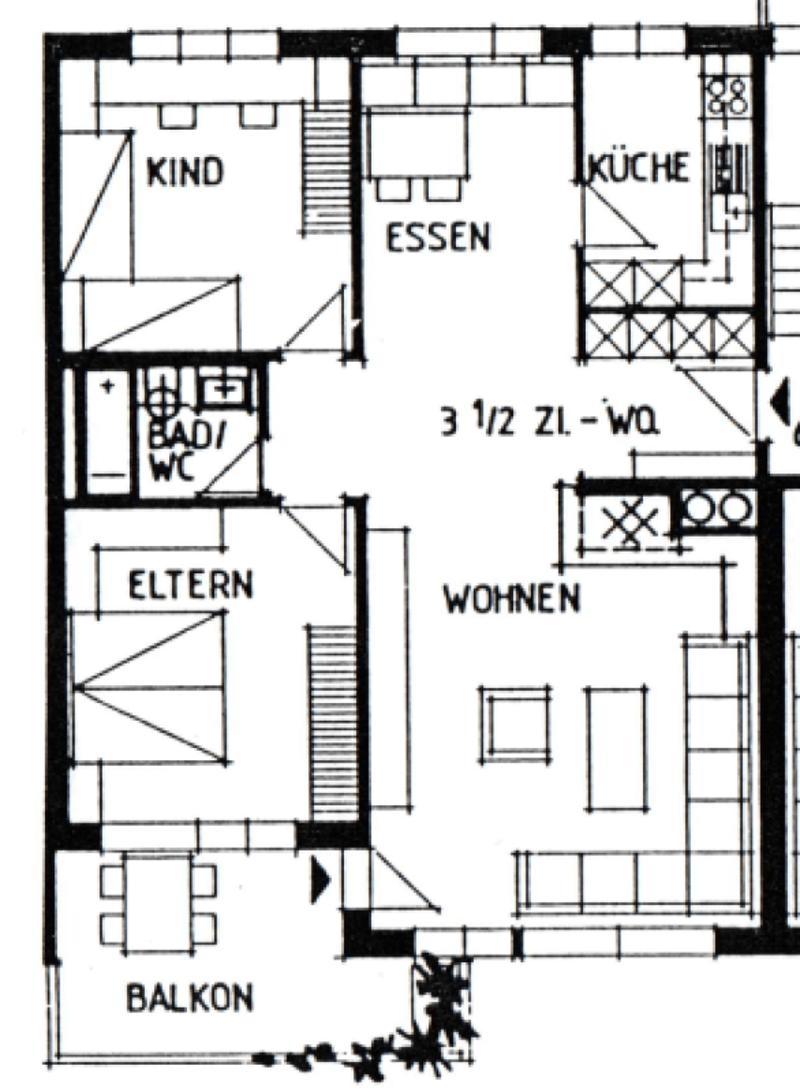 3.5 Zimmer Wohnung im Grünen (12)
