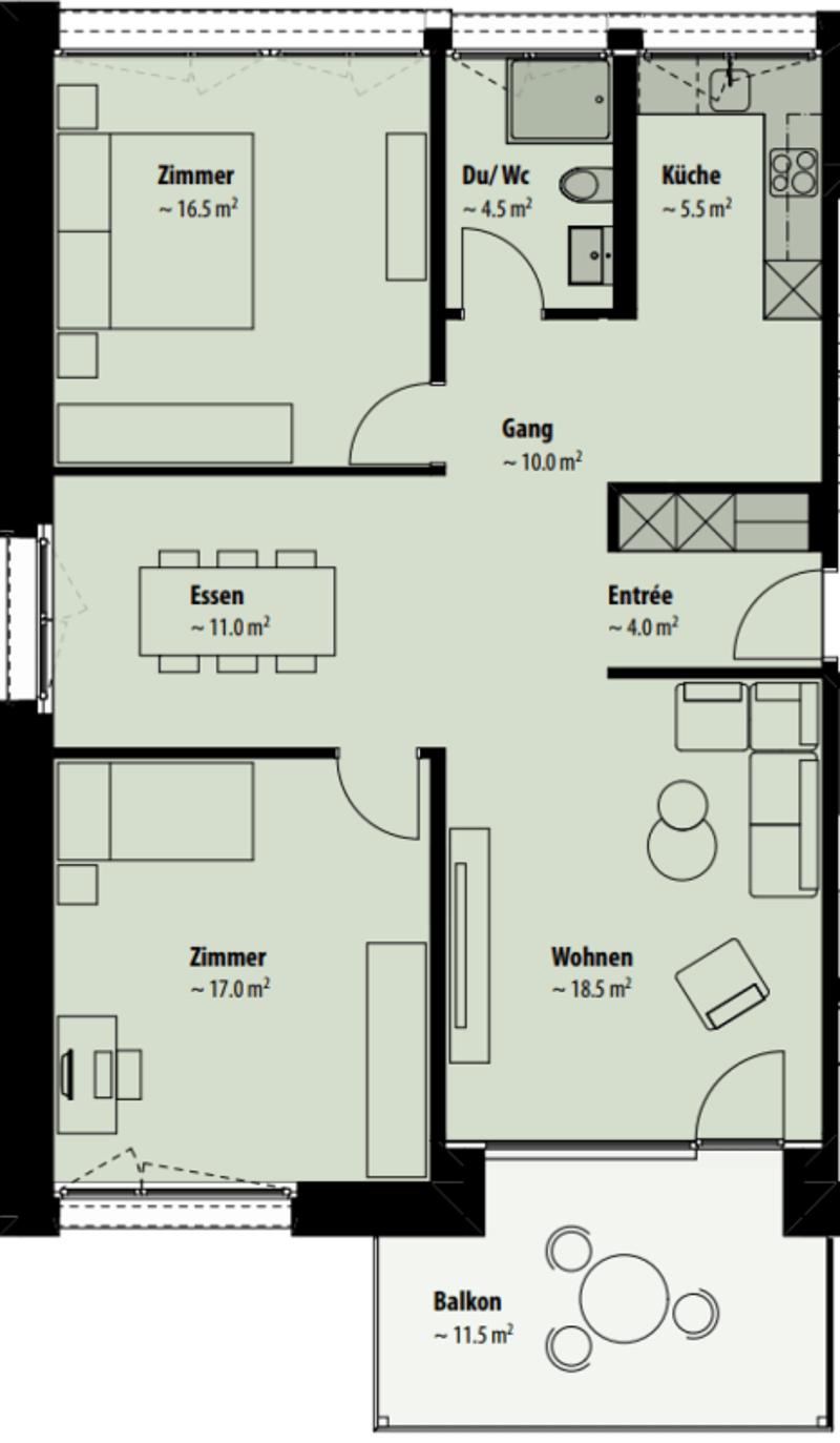 MODERNE 3.5 Zimmer-Wohnung (9)