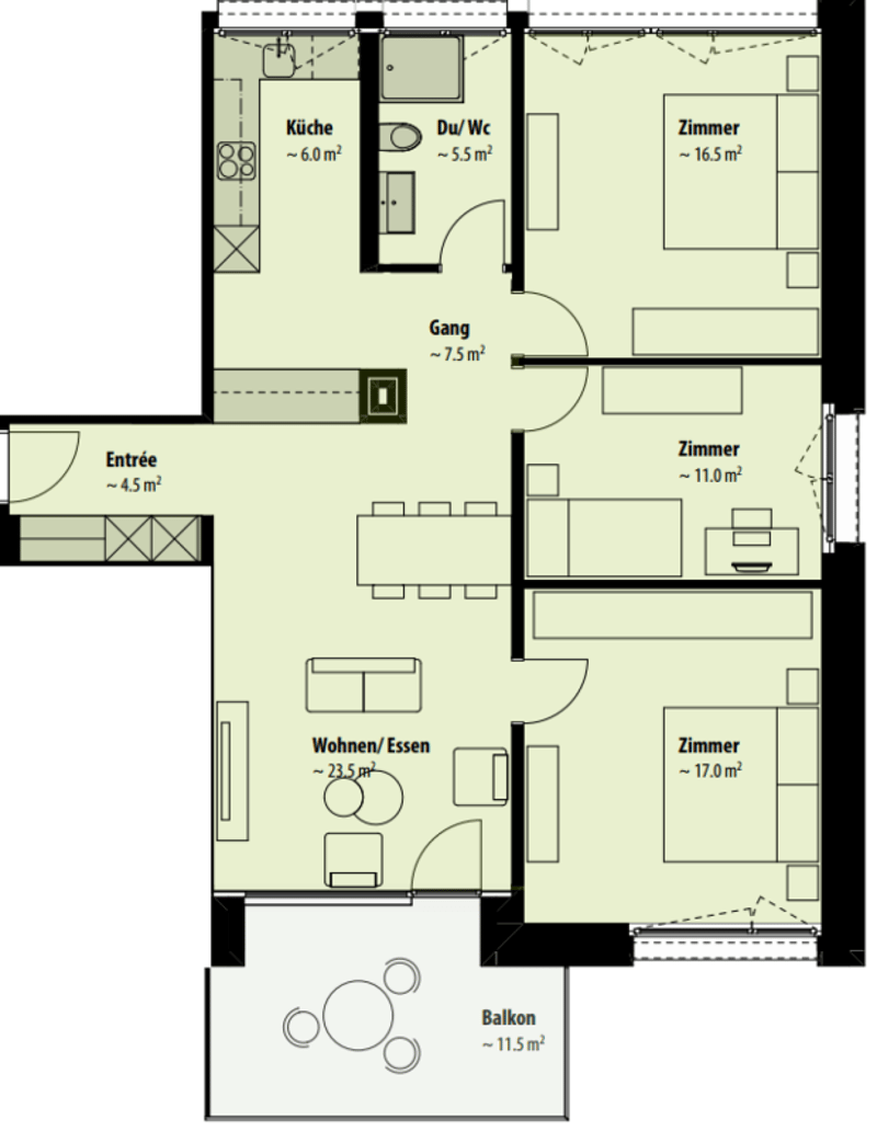 MODERNE 4.5 Zimmer-Wohnung (10)