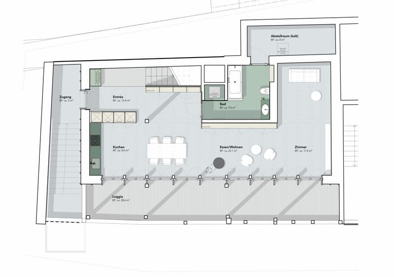 Erstbezug 3.5 bis 4-Zimmerwohnung Maisonette (3)