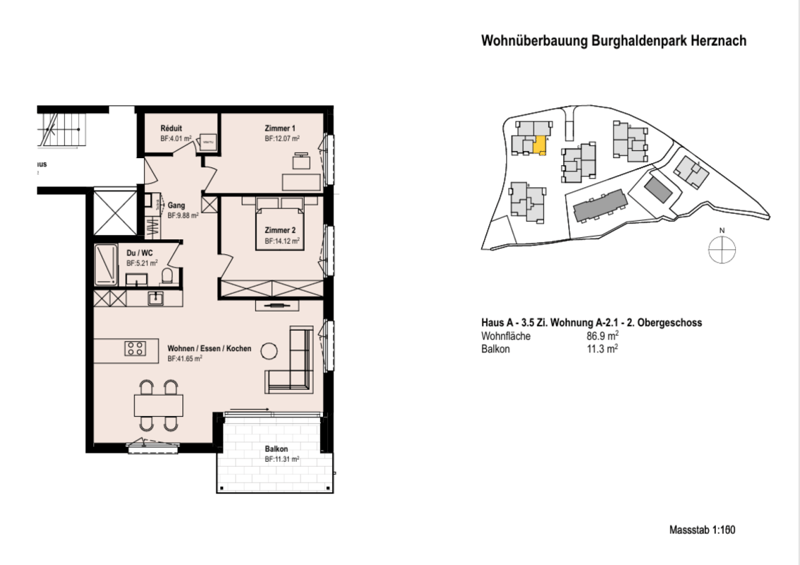 Herznach / 3.5 Zimmer-Wohnung A-2.1 (10)