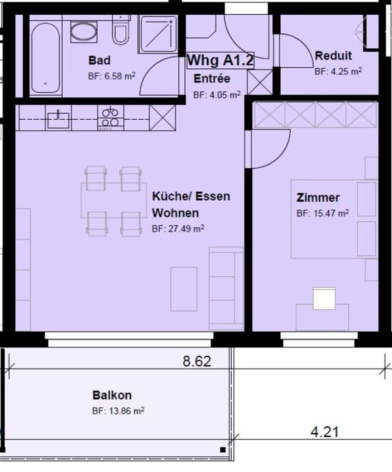 Zeihen / 2.5 Room Apartment A 1.2 (6)