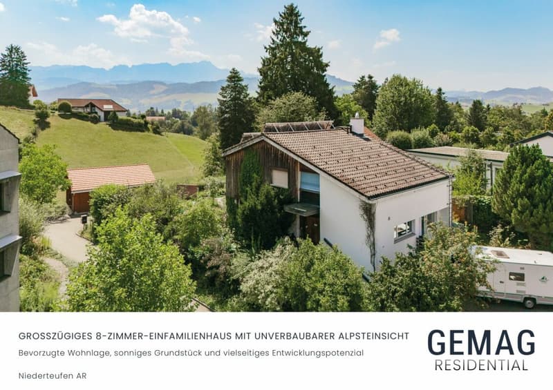 Freistehendes 8-Zimmer-Einfamilienhaus mit unverbaubarer Alpsteinsicht (1)