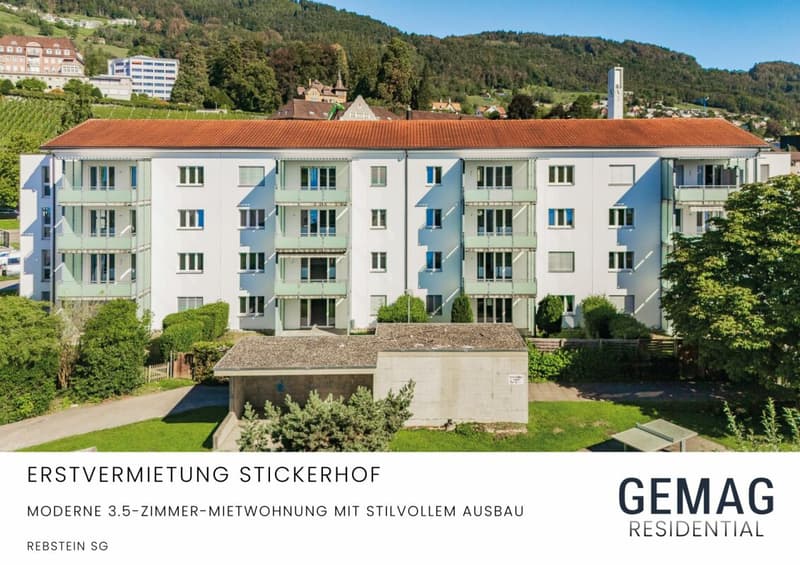 Erstvermietung Stickerhof - Moderne 3.5-Zimmer-Mietwohnung mit stilvollem Ausbau (1)