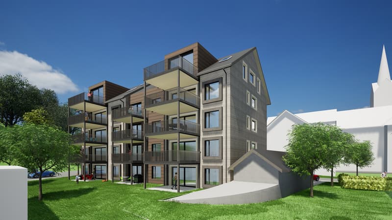 Moderne 3.5 Zimmer Neubauwohnung in Unteriberg, Alpenblick (2)