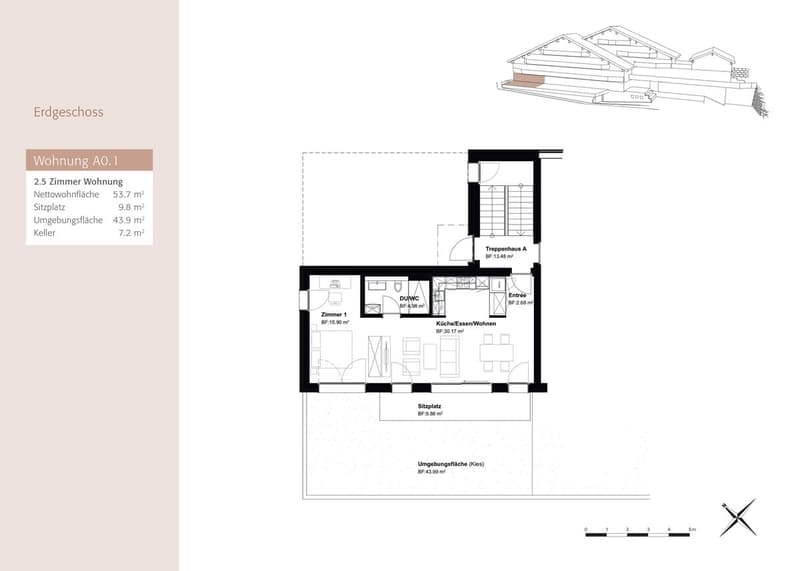 Modern 2.5-room apartment with panoramic view in Illgau (St. Karl) (3)