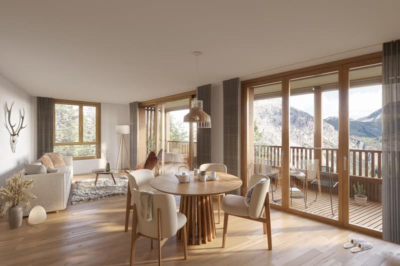 3.5 Zimmer Ferienwohnung (Zweitwohnung) im Haus 3, Pradella Park (1)