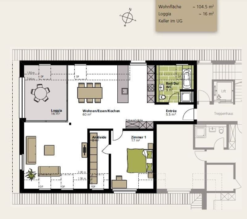 Moderne Dachwohnung im Grünen ! (11)