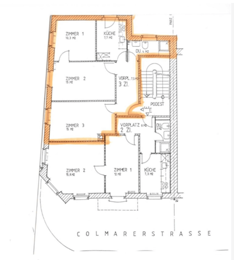 Charmante 3-Zimmer-Wohnung an der Colmarerstrasse in Basel (8)