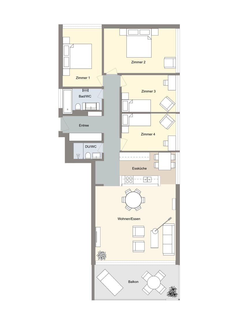 4.5 Zimmer Wohnung im 2. Obergeschoss und unverbaubarer Weitsicht zu verkaufen (11)