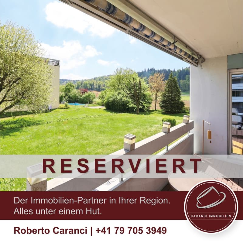 RESERVIERT -  4.5-Zimmer-Wohnung mit Balkon und Blick ins Grüne! (1)