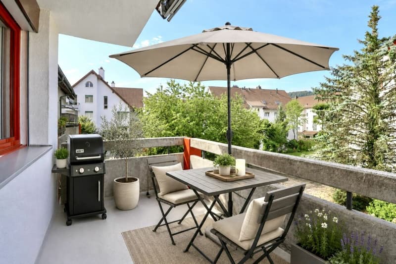 Freshly renovated and bright apartment with balcony for rent in Lupfig (1)