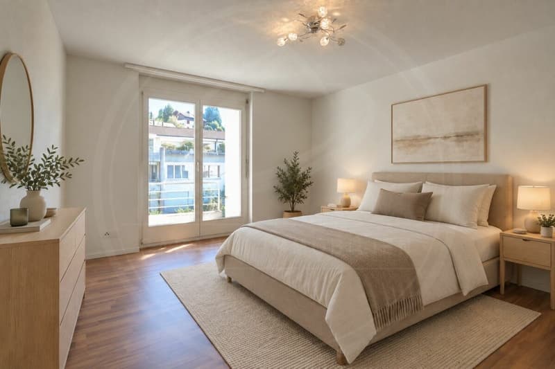 RESERVIERT - Gepflegte 3½ Zimmer-Wohnung mit zwei Balkonen im zweiten Obergeschoss (5)