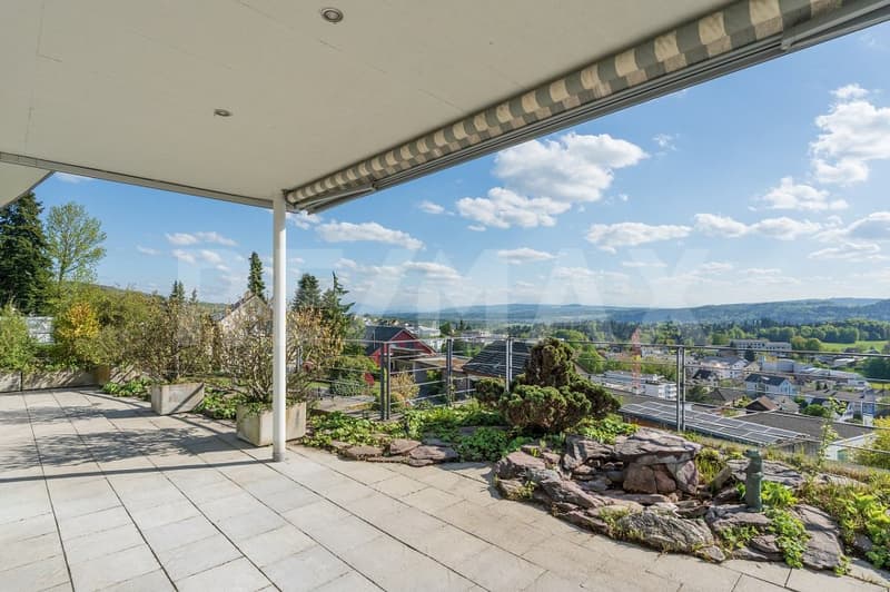 Above Blue Niederrohrdorf - 4.5-room attic terrace apartment with 180 panoramic views & 200 m² living space (9)