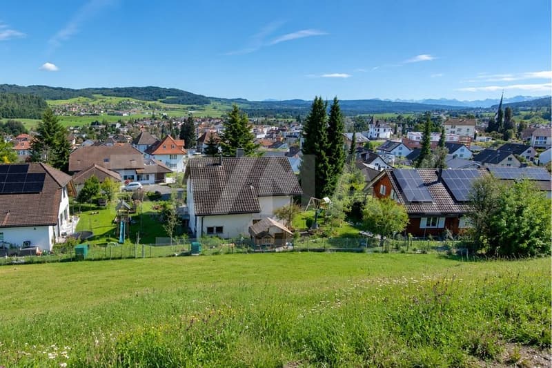 Near A1 and Lenzburg, 4 REFH, hillside location with far-reaching views, penthouse attic room, terrace, and garden (12)