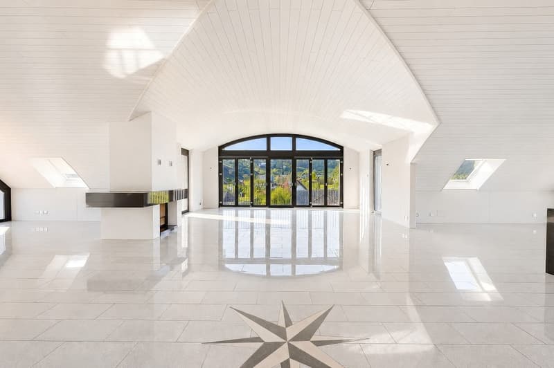 Exclusive 3.5 - 5.5 room attic penthouse 246 m² NWF, 4 terraces, in the center, 3 double garages, lift, (10)