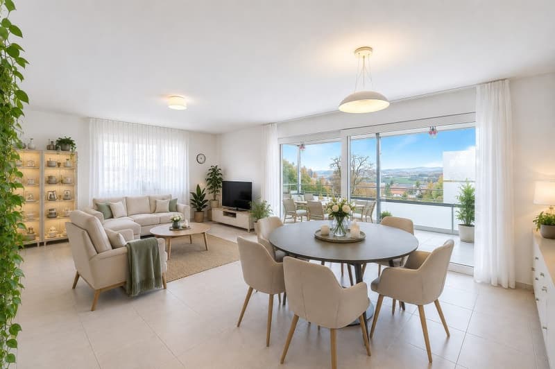 Appartamento 5½ locali, ascensore, posto auto in garage incluso, vista lago, balcone vetrato, cucina grande (9)