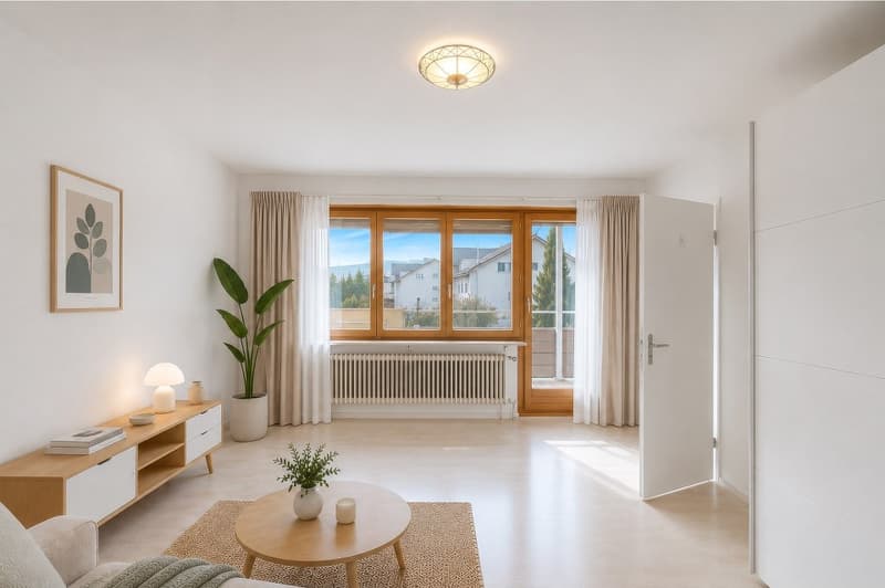 Attika-Penthouse im Zentrum - Cheminée, 2 Parkplätze inklusive, neue Pelletheizung (6)