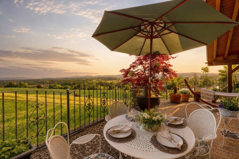 6.5++ room country house, 210 m² living space, terraced garden, pool, pergola, 760 m² plot, panoramic view (3)