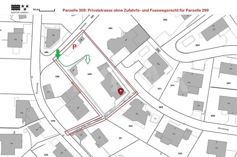 Bauland, 1'343 m², Bauzone W2A, Villen-Hanglage, unverbaubare Weitsicht, nahe A1 und Aarau (6)