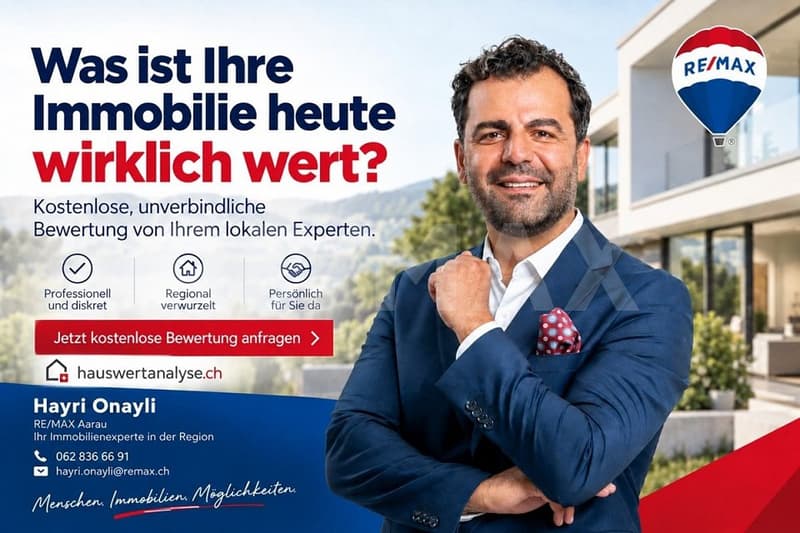 Charmante 3.5-Zimmer-Dachwohnung mit Cheminée und Balkon in Kölliken (6)