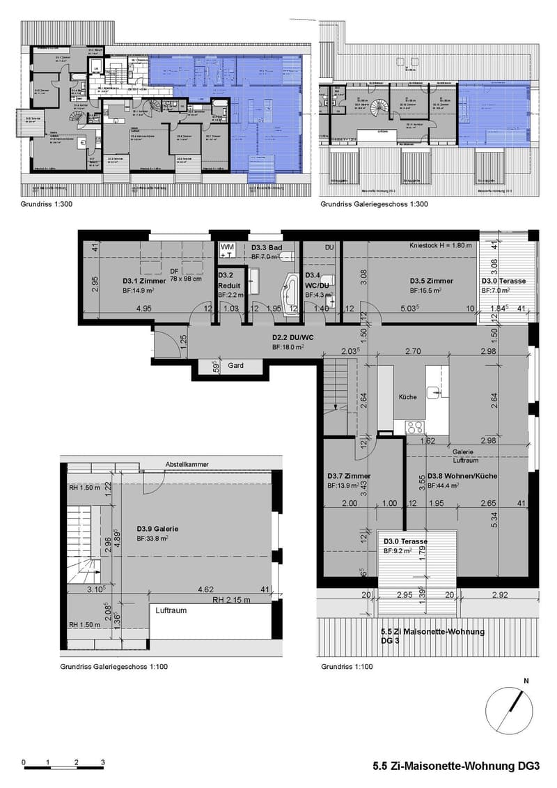 Bright, spacious 5½ room maisonette apartment (DG3) (2)