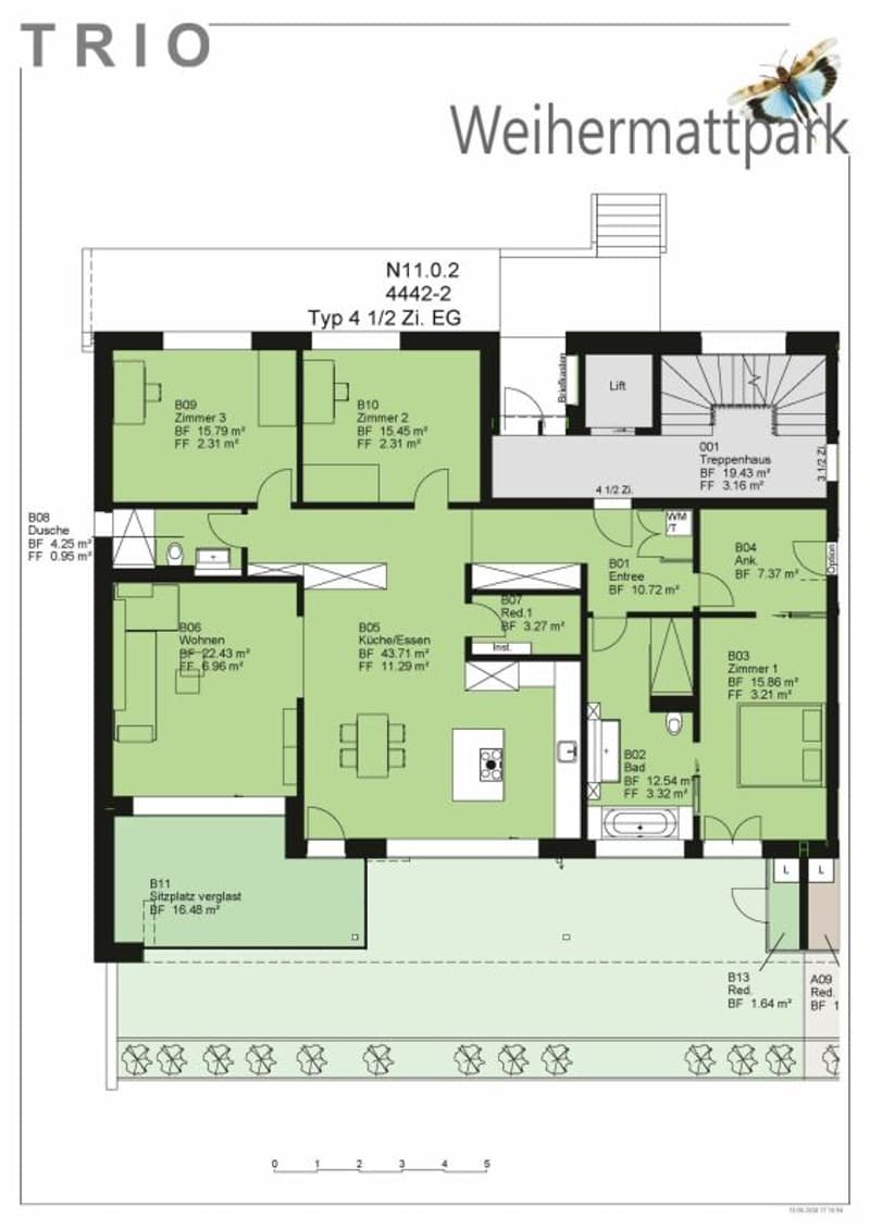 Appartement de jardin extrêmement spacieux 4,5 pièces (Maison W4) (2)