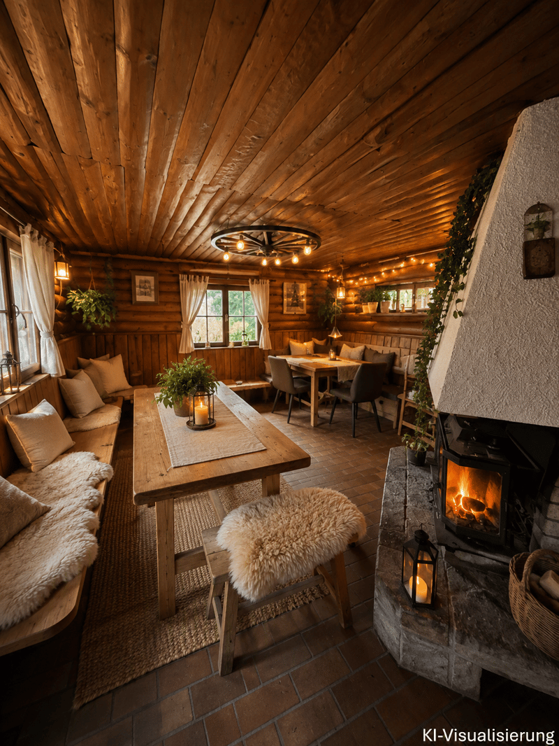 Idyllische Blockhütte im Grünen (3)