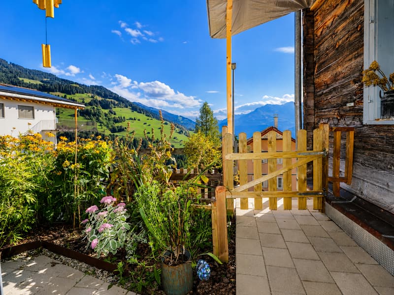 Gartensitzplatz mit Aussicht