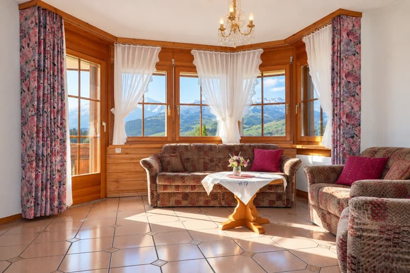 Wohnzimmer mit Aussicht