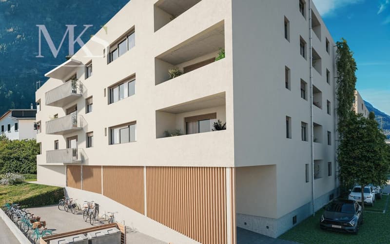 Moderne 2.5-Zimmer-Neubauwohnung - komfortabel, nachhaltig und zentral in Visp (2)
