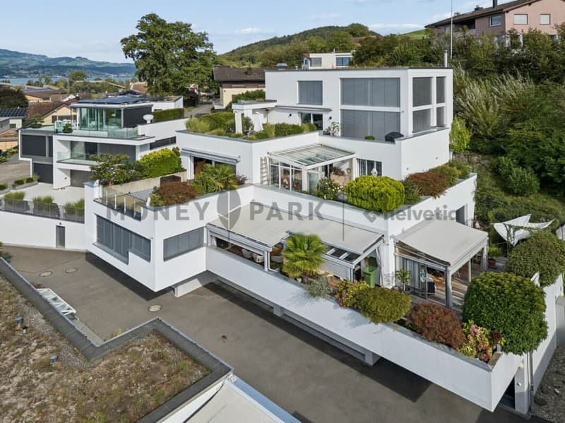 4.5- (5.5-)Zimmer-Terrassenwohnung am Zürichsee mit 180° Seesicht (8)