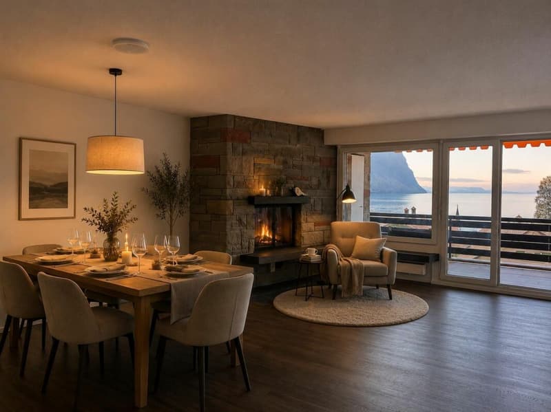 EXKLUSIVE 3.5 ZIMMER WOHNUNG MIT UNVERBAUBARER SEE- UND BERGSICHT (3)