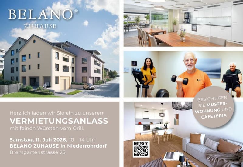 Wohnen mit Service - Belano Zuhause - Grosszügige 3.5 Zimmerwohnung mit Sitzplatz und zwei Badezimmern (1)