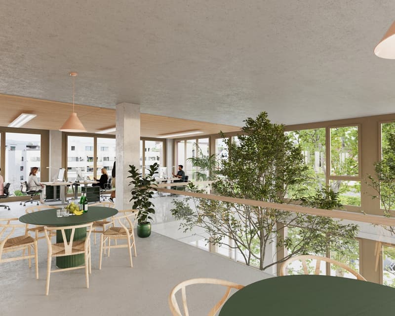 Next Level Spaces - espaces de bureau et commerciaux hautement flexibles sur le site Papieri à Cham (6)