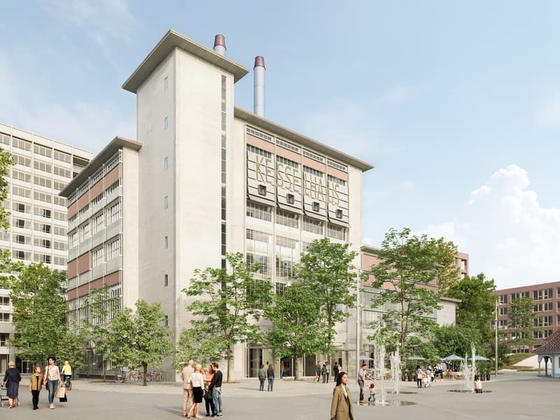Kesselhaus mit Papieriplatz