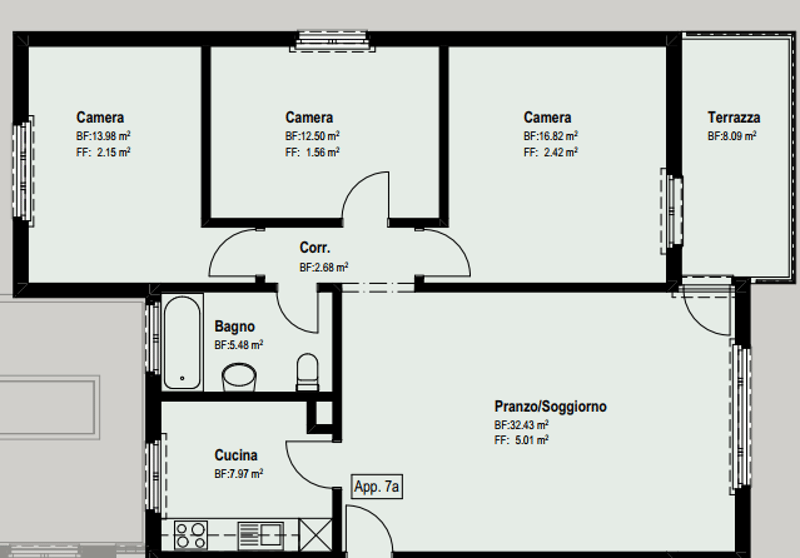Bellissimo appartamento di 4,5 locali con ampio balcone in affitto ad Ascona. (19)