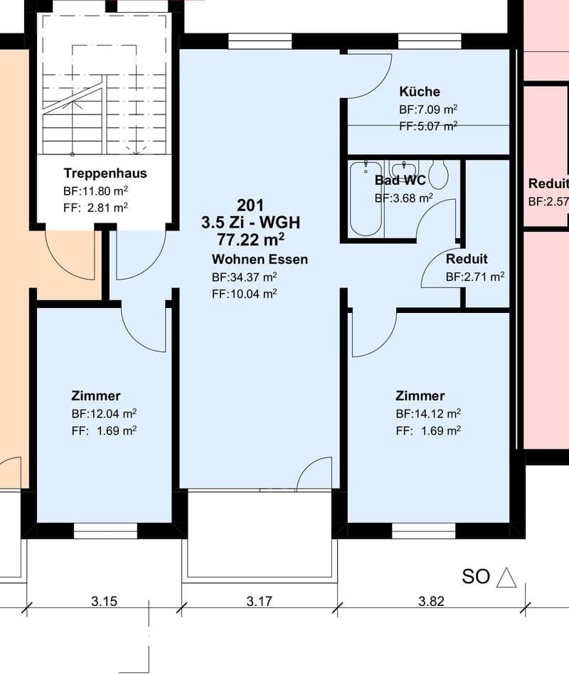 Beautiful, newly renovated, cozy 3.5-room apartment with balcony in Wetzikon (10)