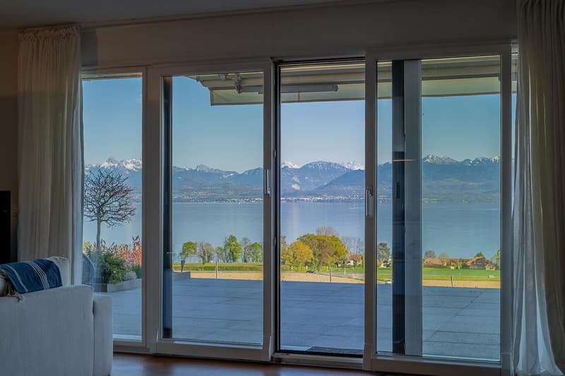 Bursinel - 3.5-room apartment with panoramic view of the lake and the Alps (1)