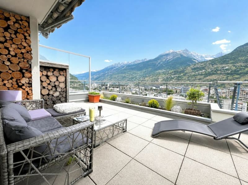Above the Roofs of Visp (2)