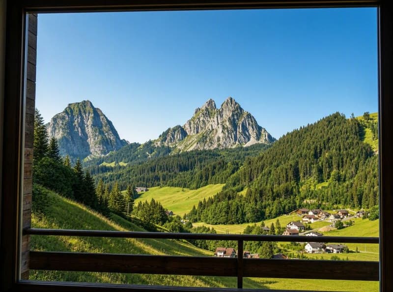 Ferienhaus in Alpthal - Bergpanorama inklusive (2)