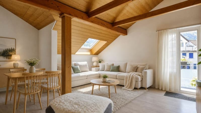 SPACIOUS ATTIC APARTMENT WITH MOUNTAIN VIEW (7)