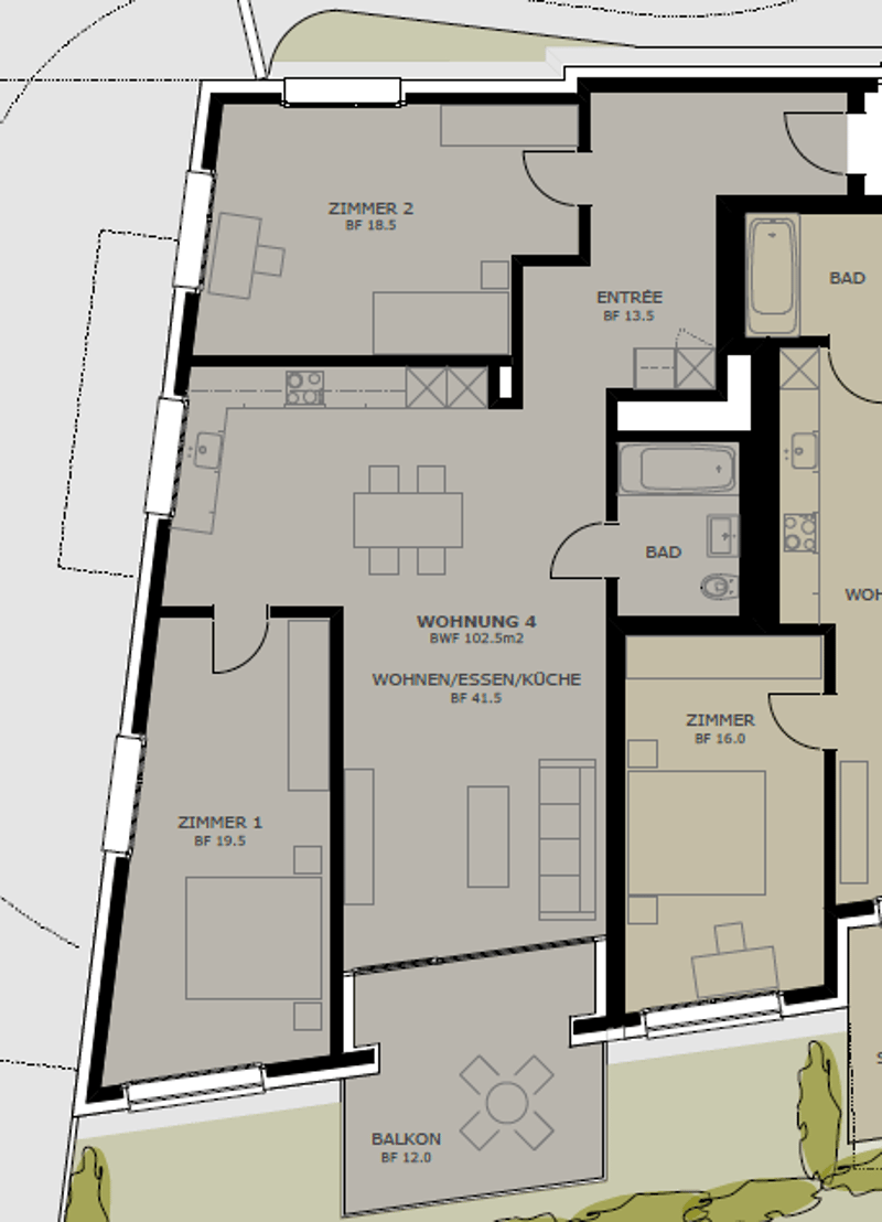 Appartement de 3,5 pièces magnifique avec grand balcon (10)